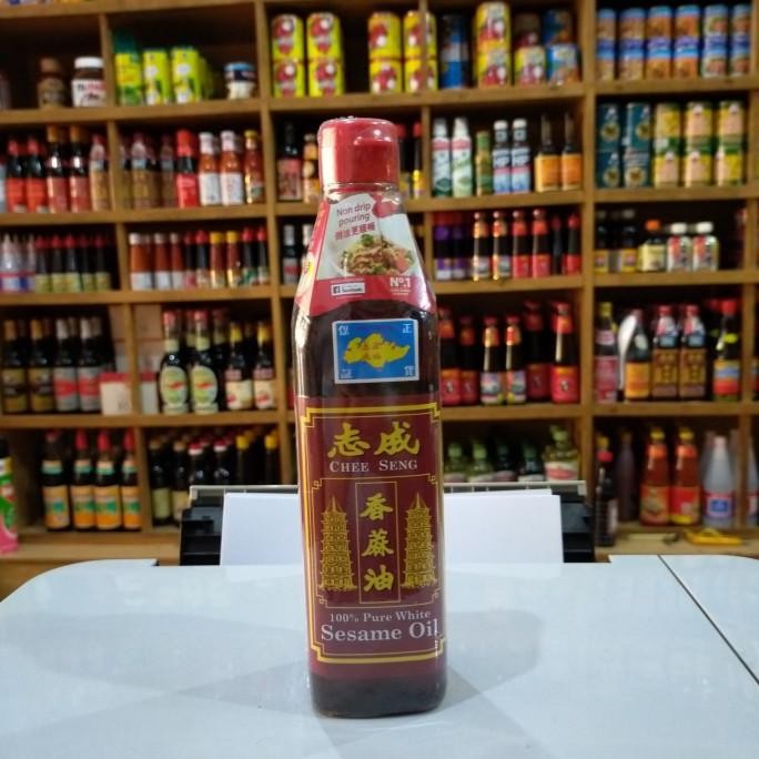 

Chee Seng Double Pagoda Pure White Sesame Oil/ Minyak Wijen Putih 375ml LT