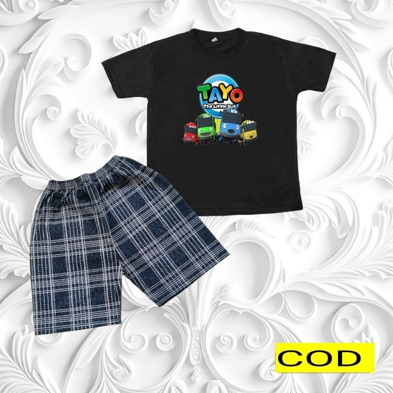 Setelan Anak Laki2 Fashion Anak2 Setcelan Terbaru 2024 Oneset Tanggung Umur 3-12 Tahun Wanset Kids K