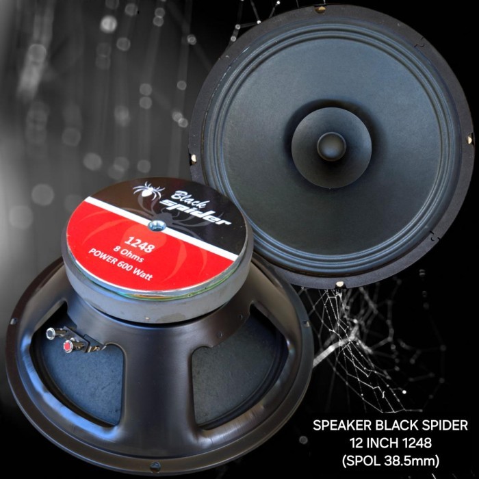 ] Speaker Black Spider 12 Inch 1248 BS 12 1248 Black Spider ORI