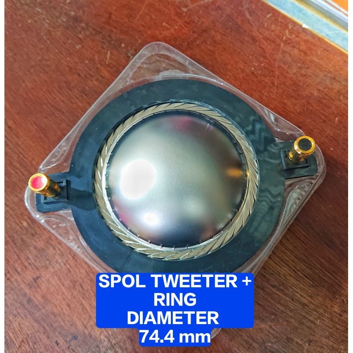 @@@@] Spol 74.4 Spul 74.4mm Voice Coil Tweeter Acoustic RCF NPA Black + Ring