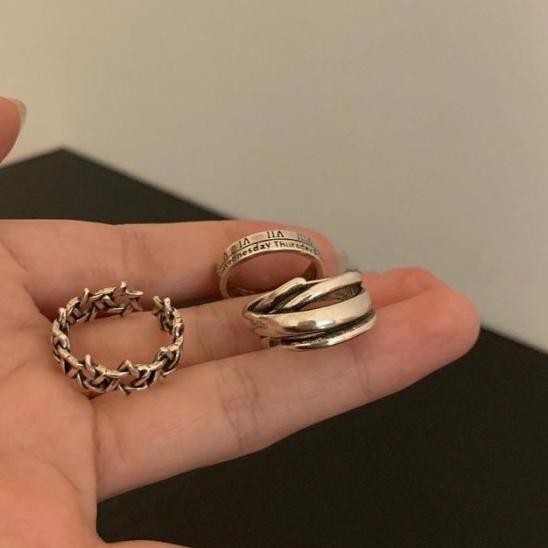 Zac Ring 3 In 1 | Cincin Pria | Cincin Set | Cincin Wanita | Korea