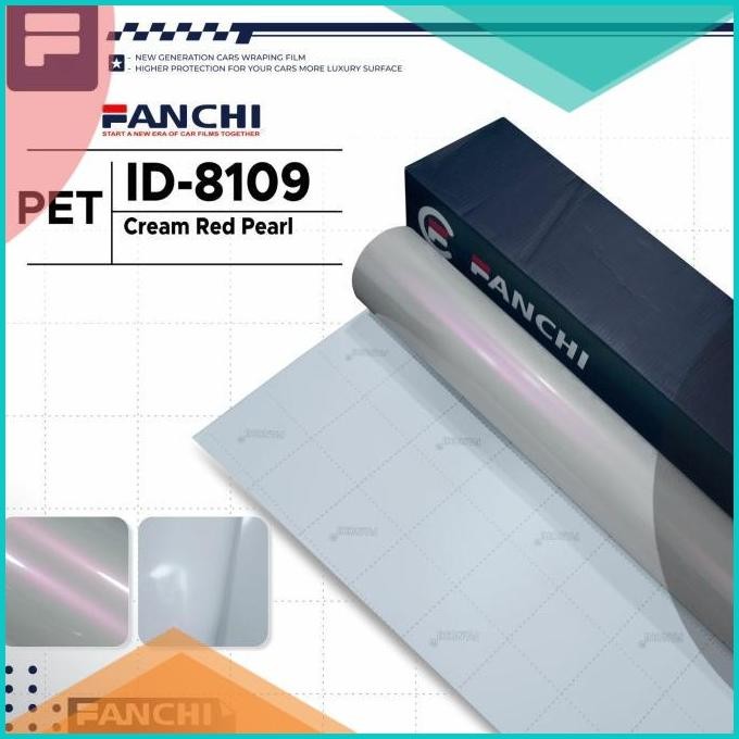 

ROLL Sticker FANCHI ID-8109 Glossy White Pearl Cream Red PET 50cm X 9