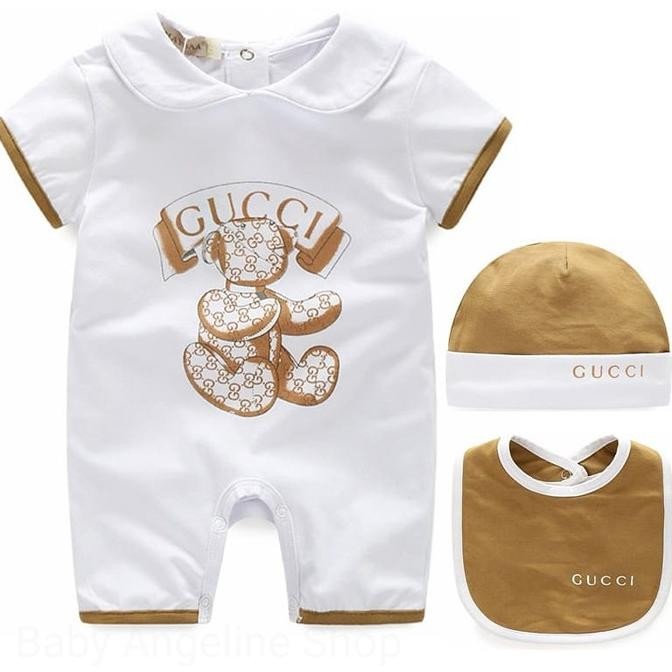oiu ROMPER BAYI gucci set 3 in 1 baju bayi jumper TERLARIS