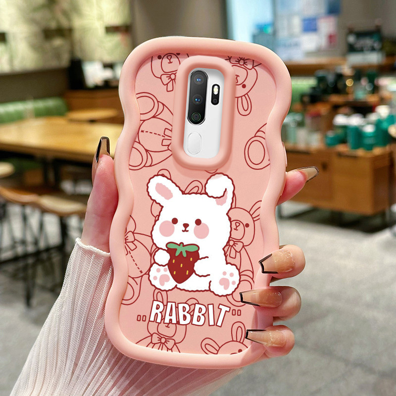 Casing Hp Untuk OPPO A5 2020 A9 2020 A31 2020 A8 Case Casing Softcase kelinci putih HP Kesing Macaro