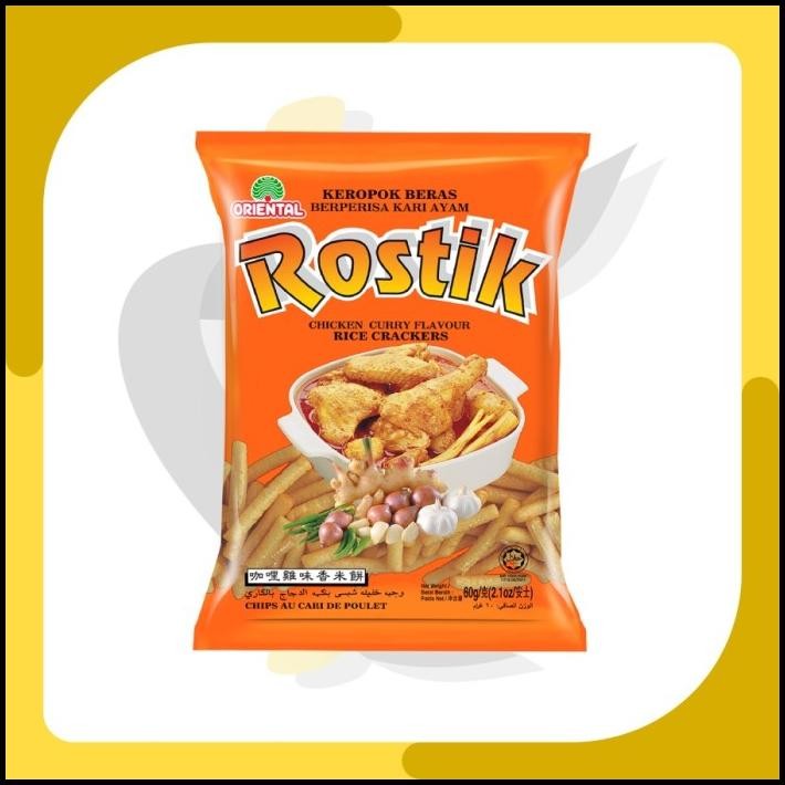 

Oriental Rostik Chicken Curry Rice Cracker / Snack Import 60Gram