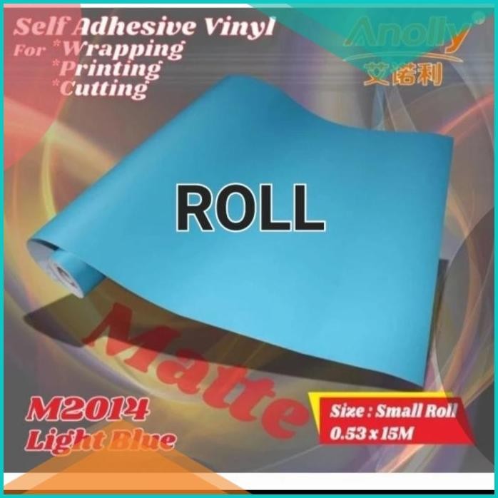 

ROL Sticker Anolly G1014 M2014 Light Blue Biru Muda Glossy Doff ROLL