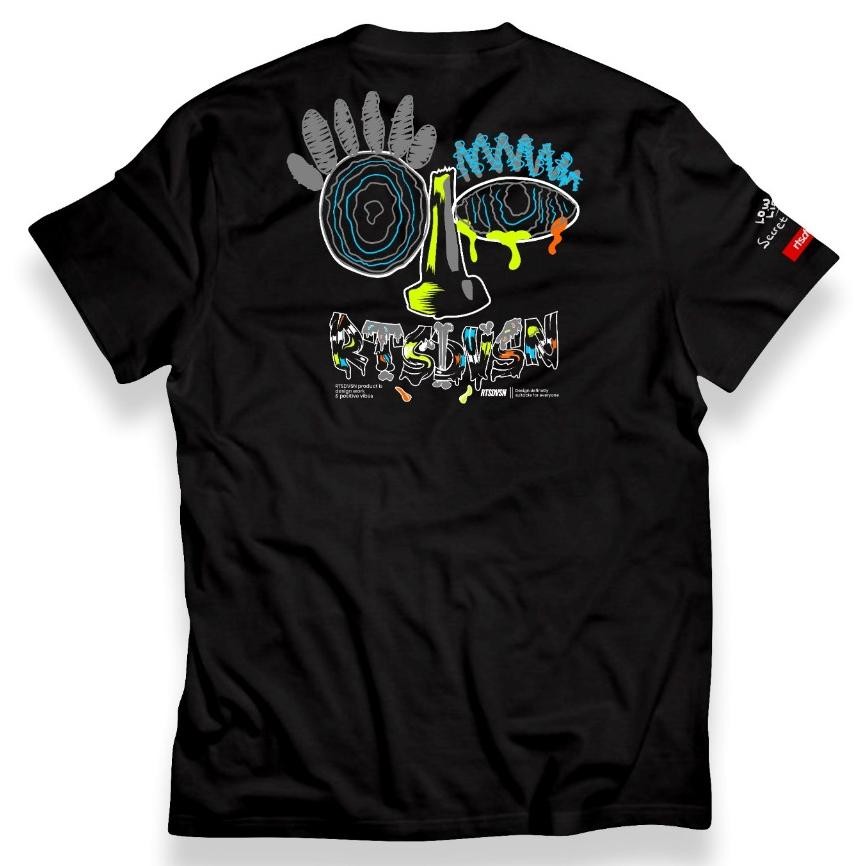 Kaos Troy Company Kaos Hitam Graffiti Series Raccoon