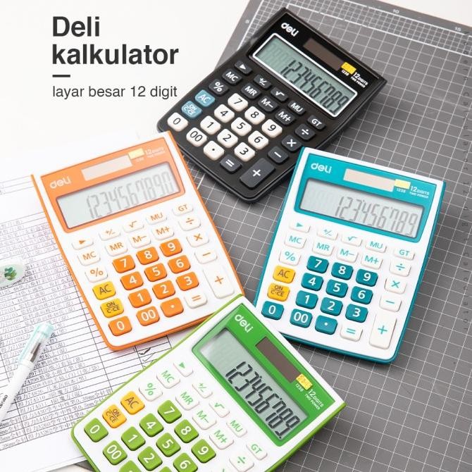 

BYP-27 Deli E1238 Calculator/Kalkulator-Calculator 12-digit Terlaris