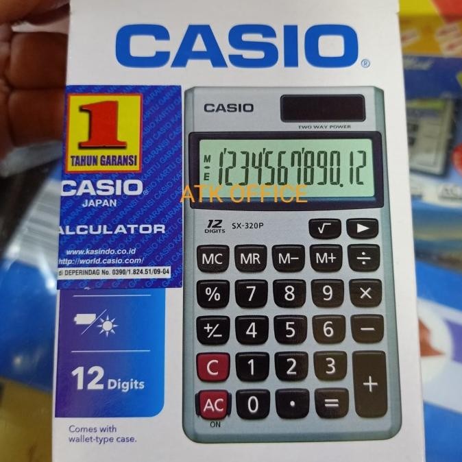 

fg-7 CALCULATOR POCKET CASIO SX 320P TERMURAH ORIGINAL Original