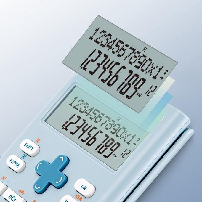 

vf-52 Deli Calculator Scientific Kalkulator 24 Fungsi Kalkulasi 3 Warna Original