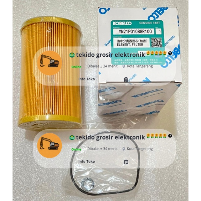 Fuel Filter Sk200-8 Sk 200-8 Kobelco Yn21P01088R100 Kode Br02