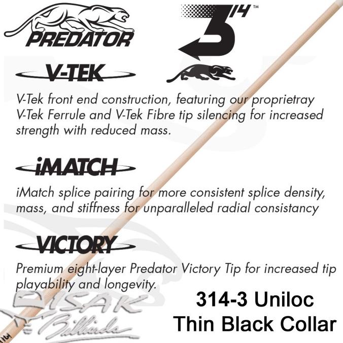 Predator 314-3 Radial Pin Shaft - Low Deflection Billiard Stick Biliar