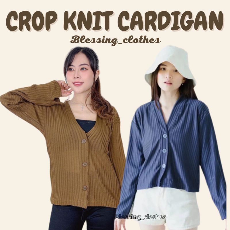 CROP CNIT CARDIGAN PREMIUM