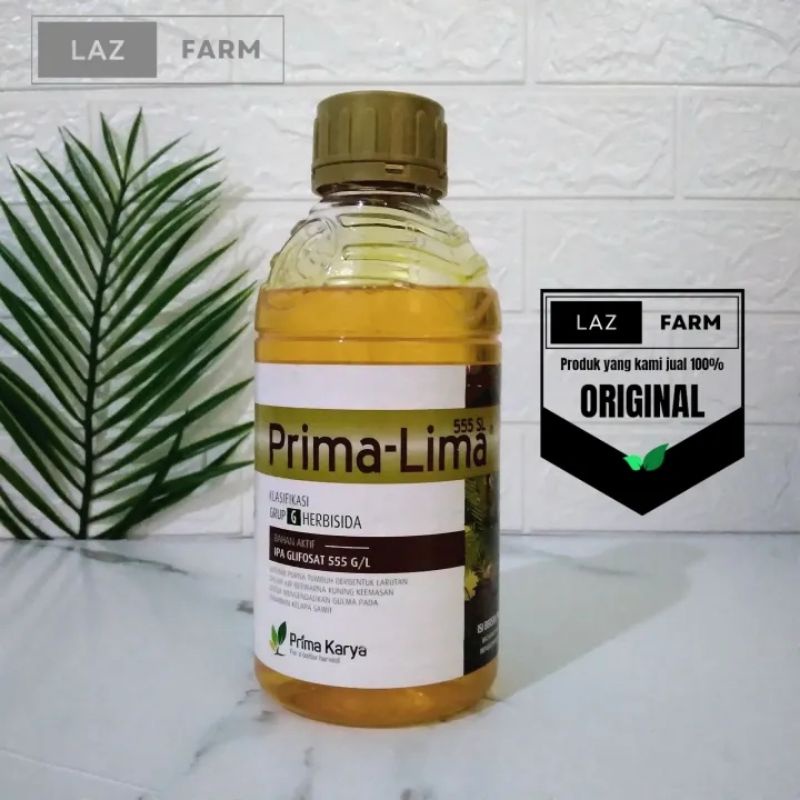 HERBISIDA GLIFOSAT PRIMA LIMA 555 SL 1 LITER OBAT RACUN RUMPUT SAMPAI AKAR