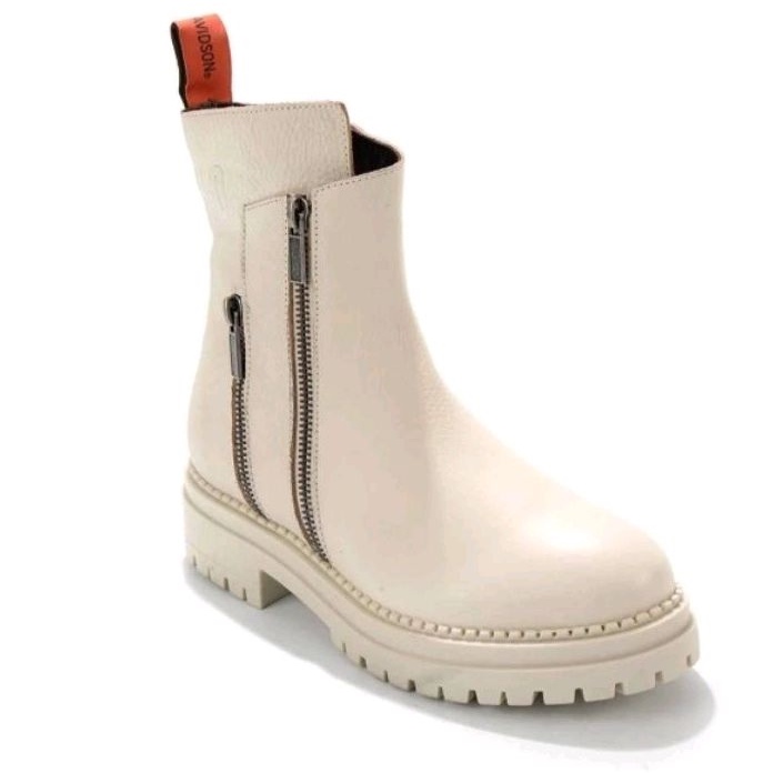 Sepatu boots harley davidson peking cream original