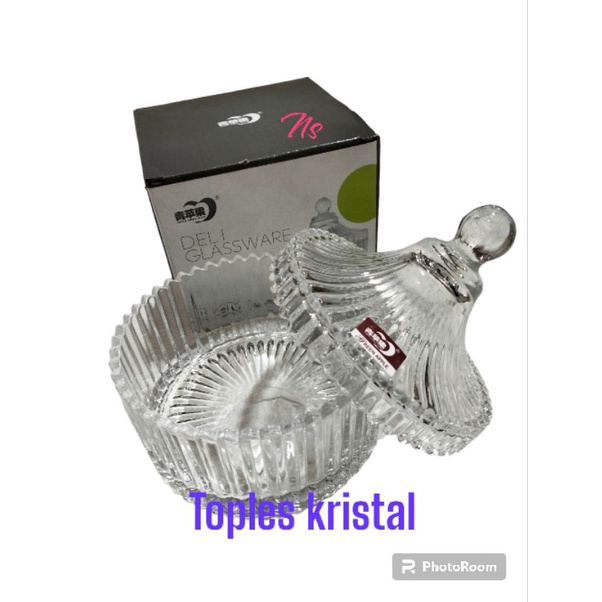 1 pcs toples ukuran besar toples kristal bahan kaca tebar,model elegankegunaan,bisa untuk permen ata