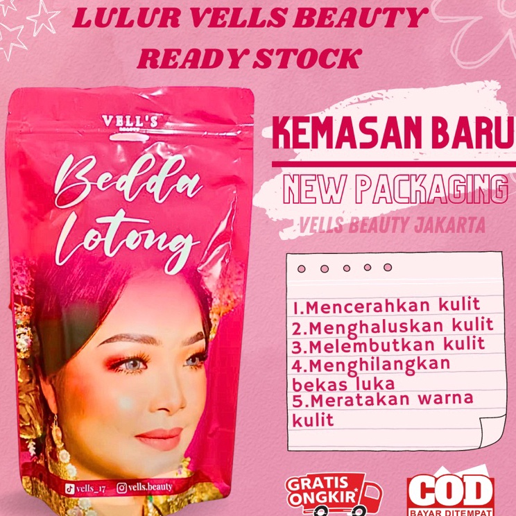 Ready Stock BEST SELLER VELLS BEDDA LOTTONG  | Vellsbeauty lulur vells bedda lotong | bedda lotong v