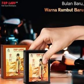 Stock Banyak Top Lady Hair Dye Shampoo Hitam / Coklat