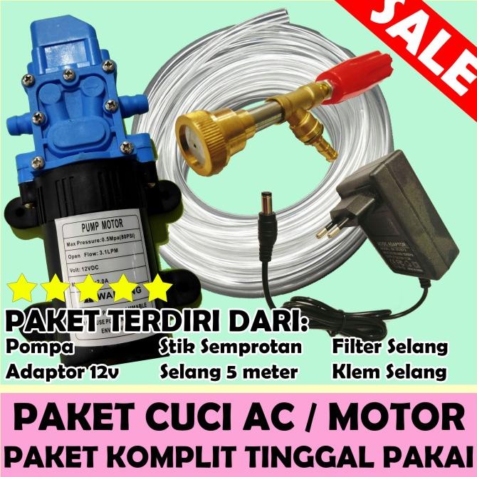 PAKET ALAT CUCI MOTOR AC KOMPLIT MESIN STIM JETWASH MINI