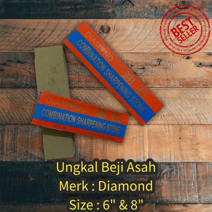 Ungkal Batu Asah Pisau Gosok Diamond Hitam / Abu / Asahan 6" 8"