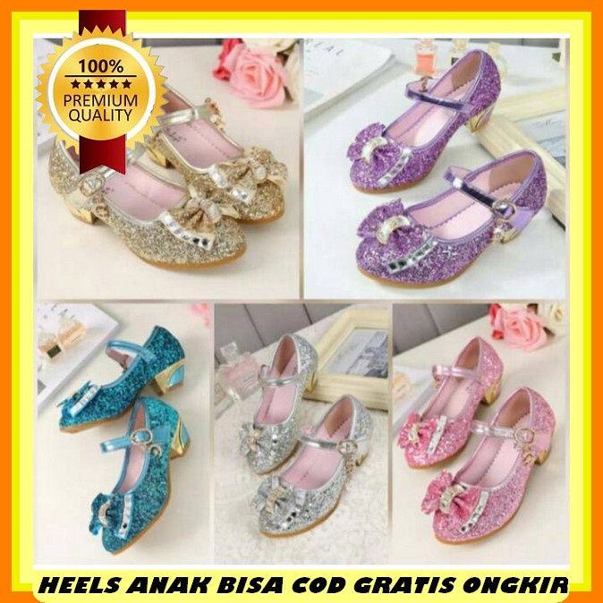 Sandal Anak Perempuan Import Korea Terbaru Jely Karakter Heels Kekinian Bocil Heals Mini Untuk Ank H