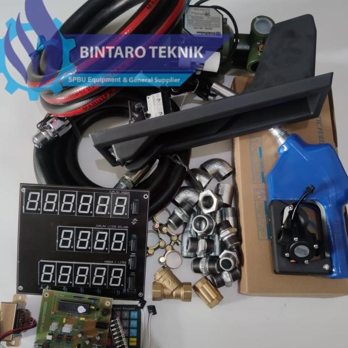 :<:<:<:<] Paket Pom Mini Pertamini Digital CPU AC Full Set 1 Nozzel Lengkap