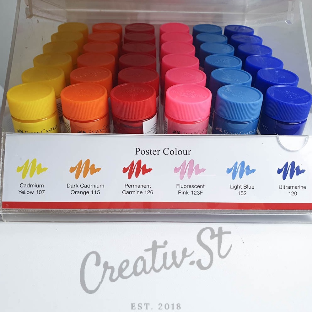 

phze -75 Cat Poster Faber Castell 15 ml Satuan Cat Lukis PEN