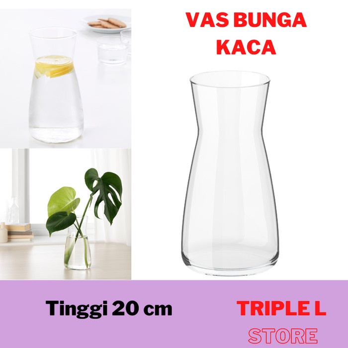Terlaris Vas Bunga Tinggi 20 Cm Kaca