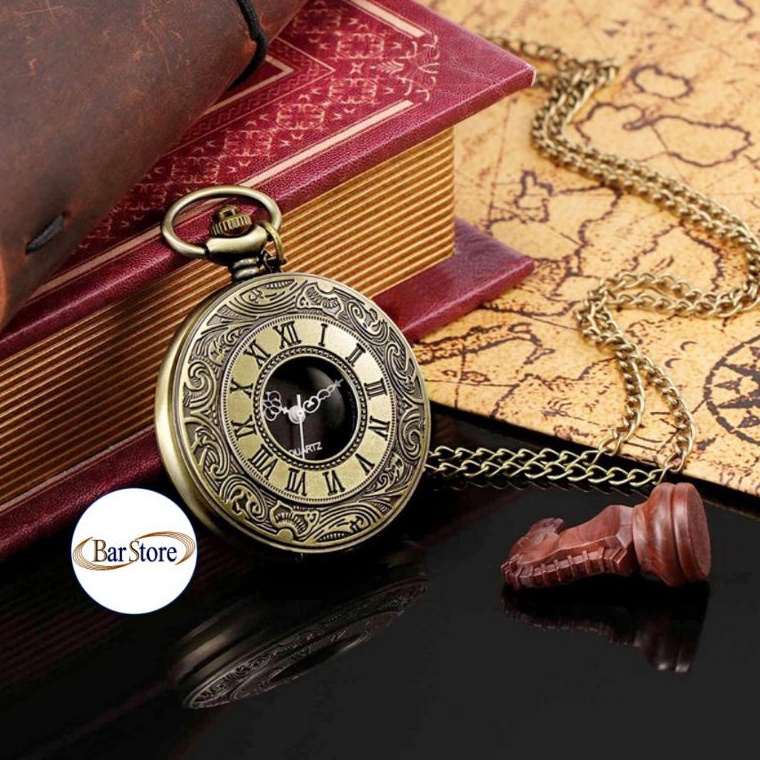 94 Kado Hadiah Ulang Tahun Unik - Jam Unik Saku Vintage Pocket Watch - Jam Saku Antik Kuno - Jam Tan