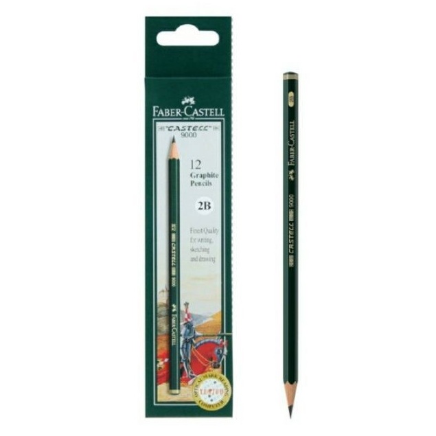 

Ready`Faber-Castell Pencil Castell 9000 2B for Computer (12 pcs)