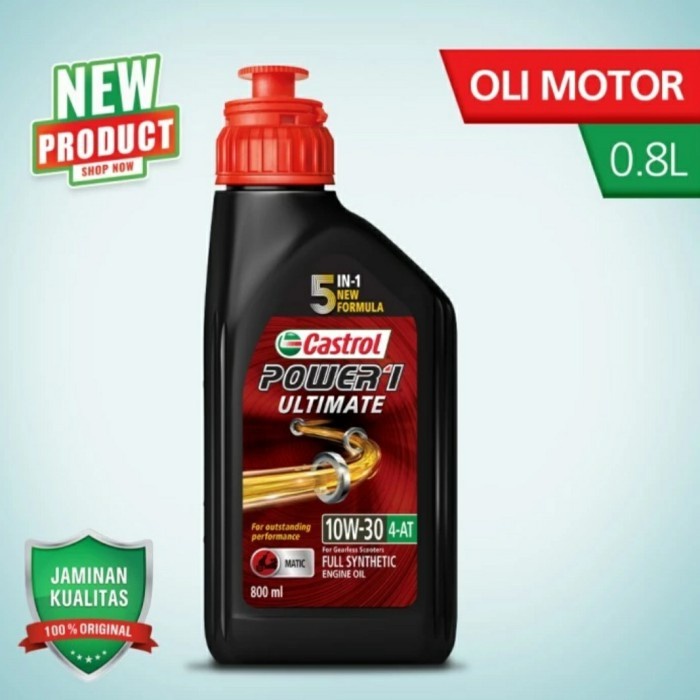 Oli Mesin NMax XMax Aerox Mio M3 Lexi CASTROL ULTIMATE 10W-30 0.8L murmer