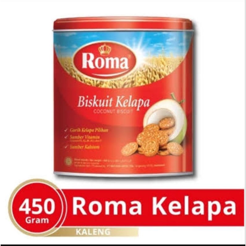 ROMA KELAPA biskuit 450gr kaleng