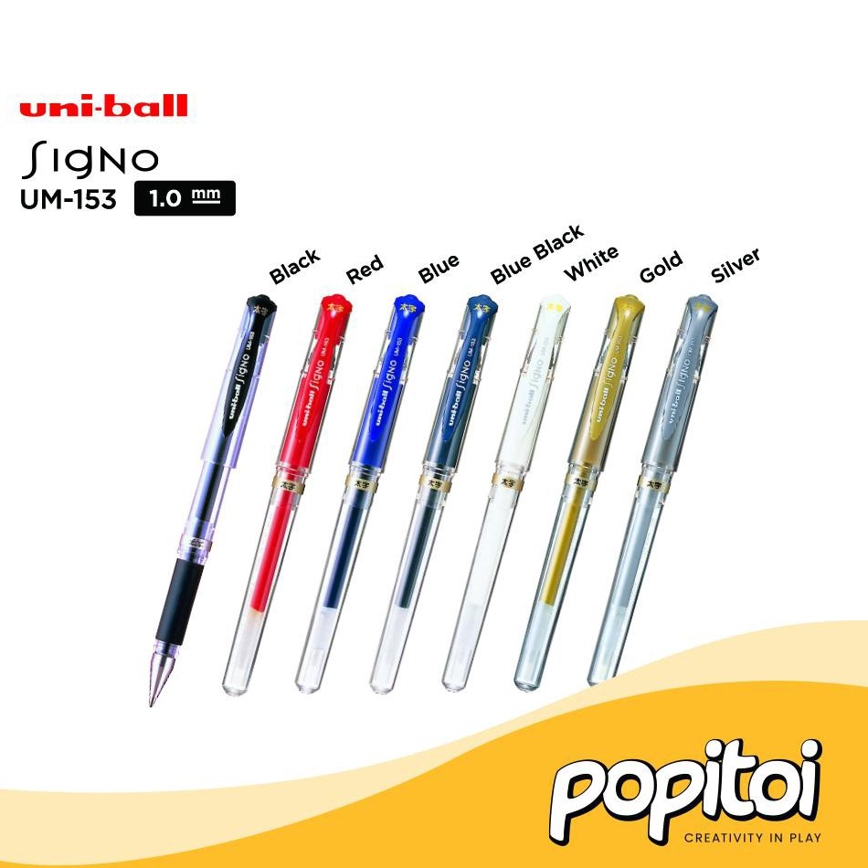 

GOGO Beli UNI Signo UM-153 Broad Type Gel Pen Uni ball no sakura gelly Uniball White Limited