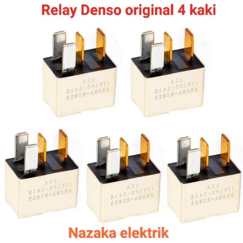 Relay Denso original kaki 4 ( putih )