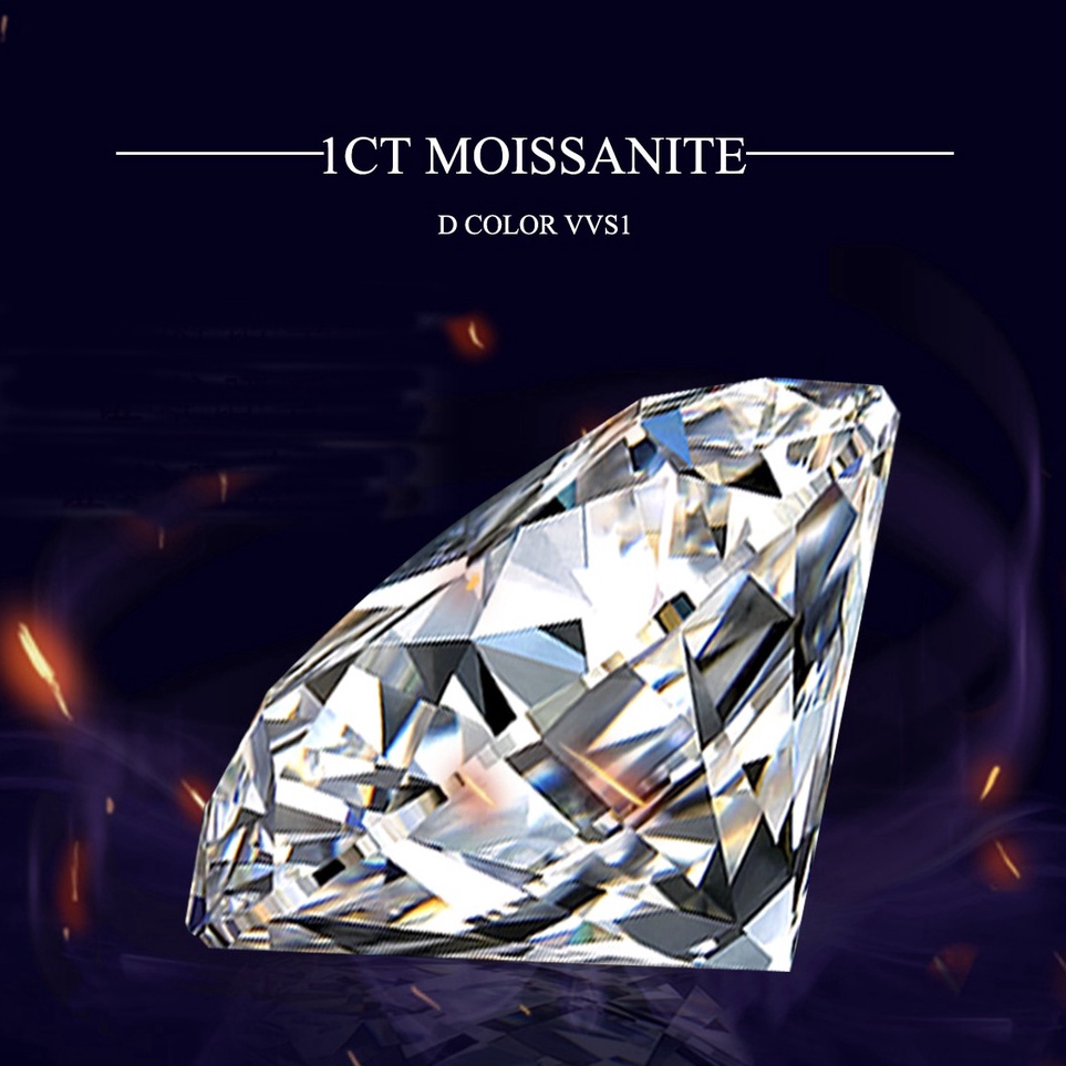 Promo tajirH2t7S Batu Berlian Asli Moissanite Sparkling Sertifikat