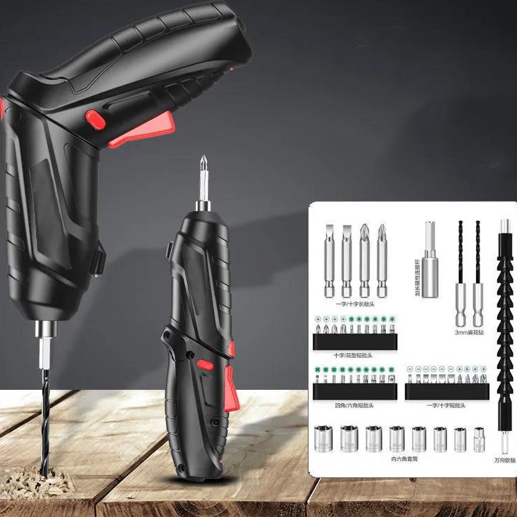 Sale HLr 48pcs Obeng listrik multifungsi Bor mini electric screw driver Multi-function screwdriver E