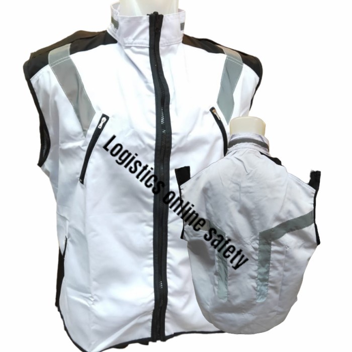 Bestseller Rompi Safety Kombinasi Putih Hitam Terbaru