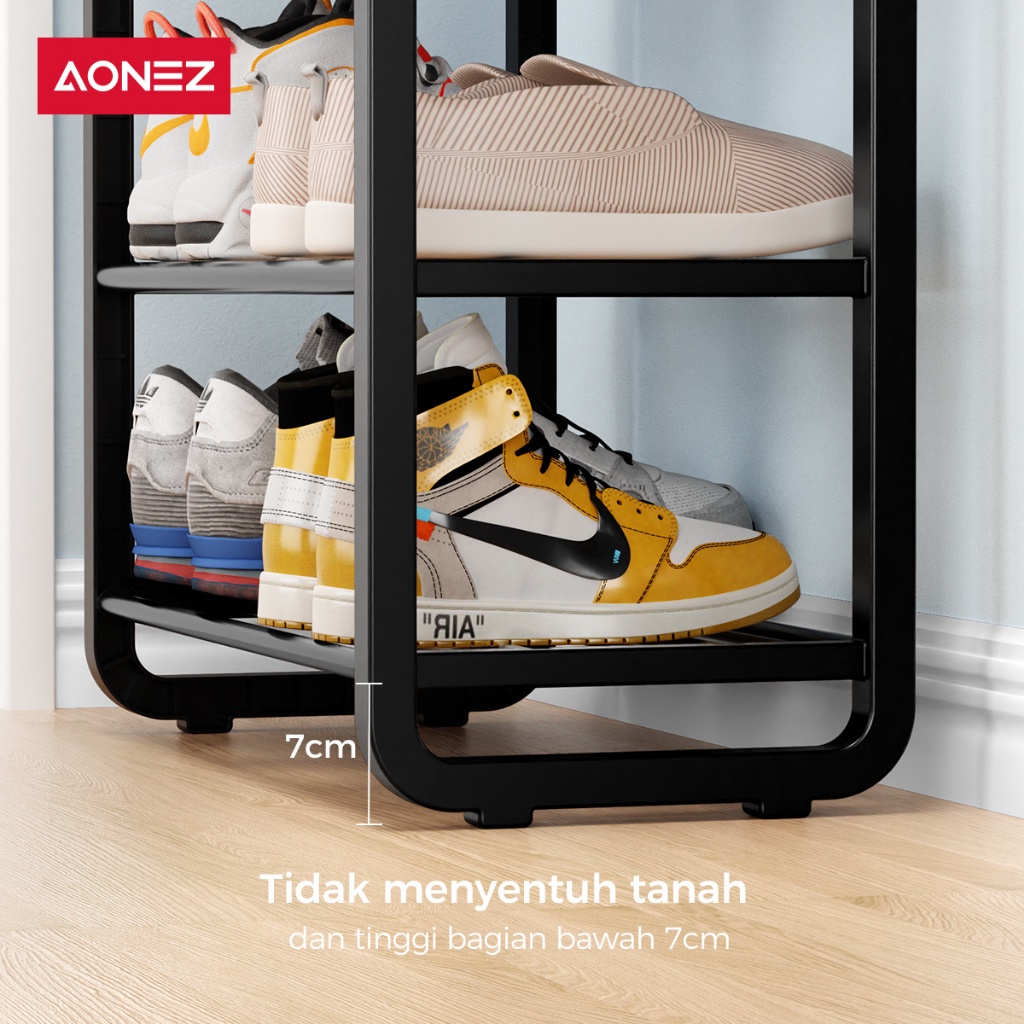 Aonez Outlets Rak Sepatu 4-Layer Nimalis/Tempat Sepatu Rak Sandal/Rak Sepatu Luar