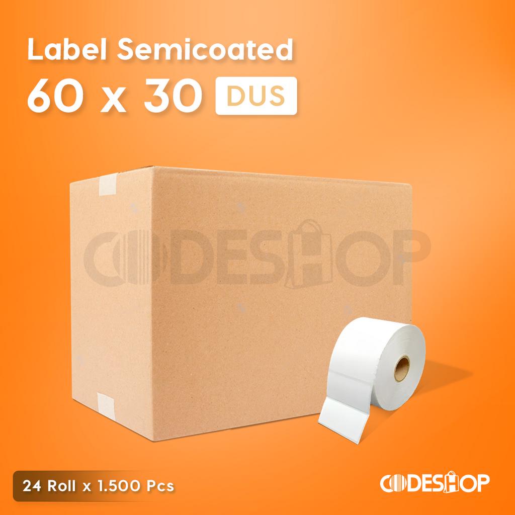

1 Dus 24 Roll Label Barcode 60 x 30 Semicoated 60x30mm 1500 Pcs
