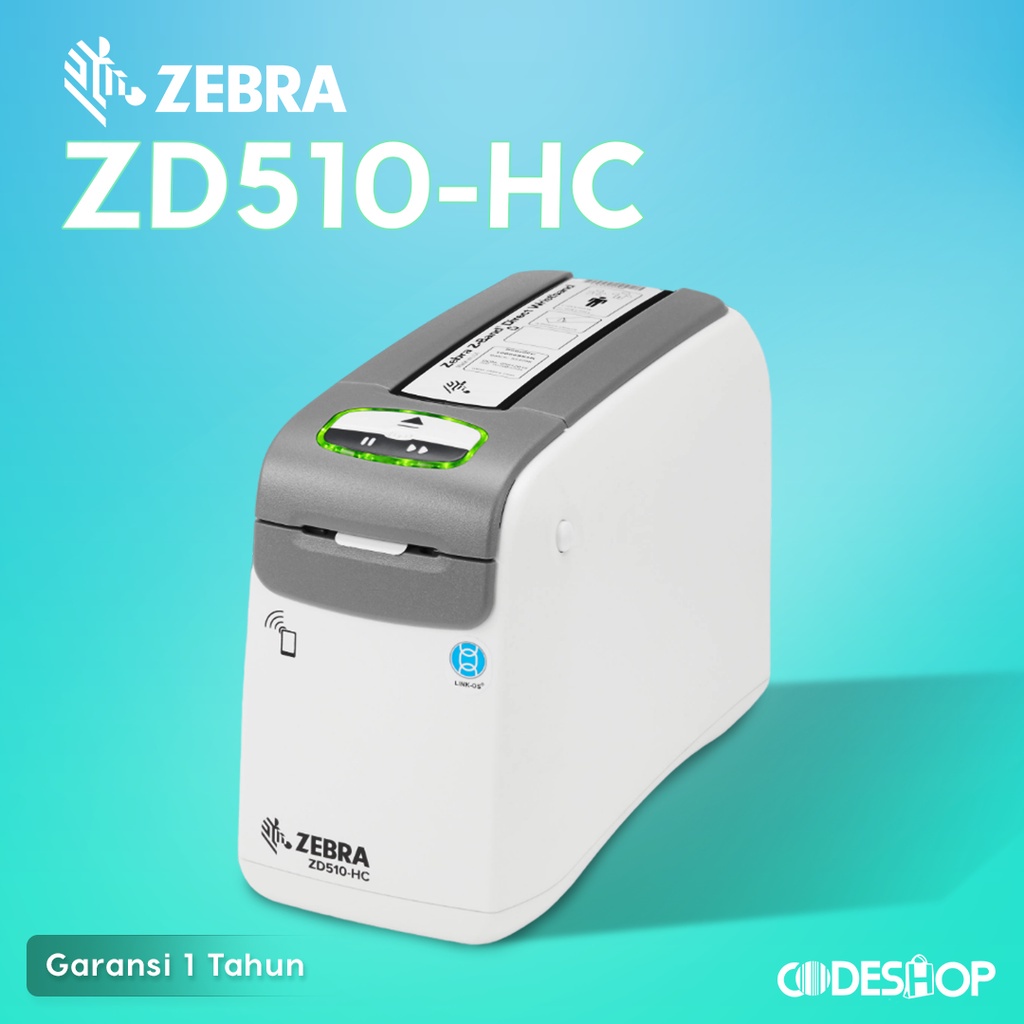 Printer Zebra ZD510HC Wristband Printer Gelang Pasien Thermal 300 DPI