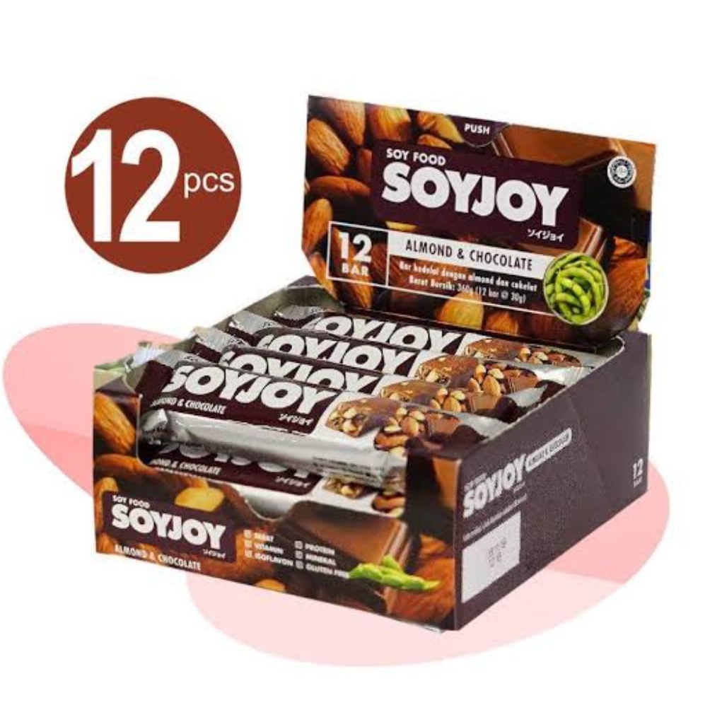 

Soyjoy Sna Bar Kedelai Box Isi 12 Bar Strawberry/ Raisin Almond/ Danish Cheese/ Mochachoco Cashew/