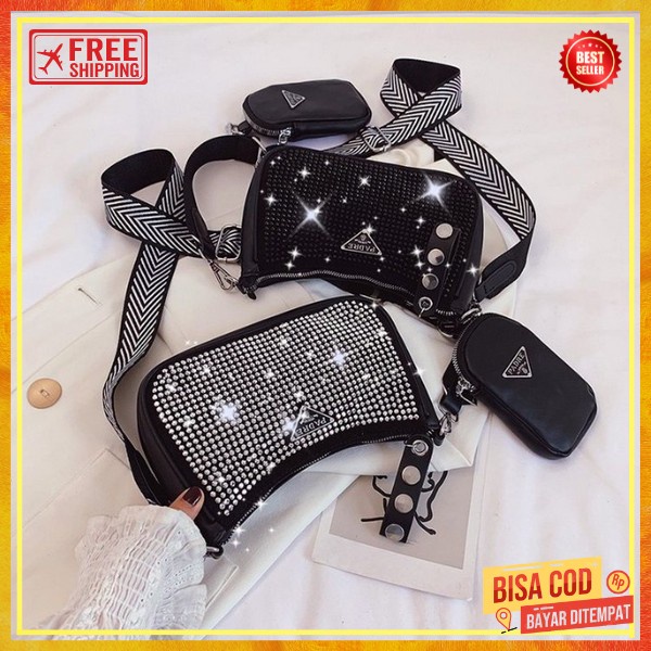 Sling Bag Korean Style Tass Jinjing Perempuan Salempang Mewah Simpel Fashion Kekinian Ts Selempang M