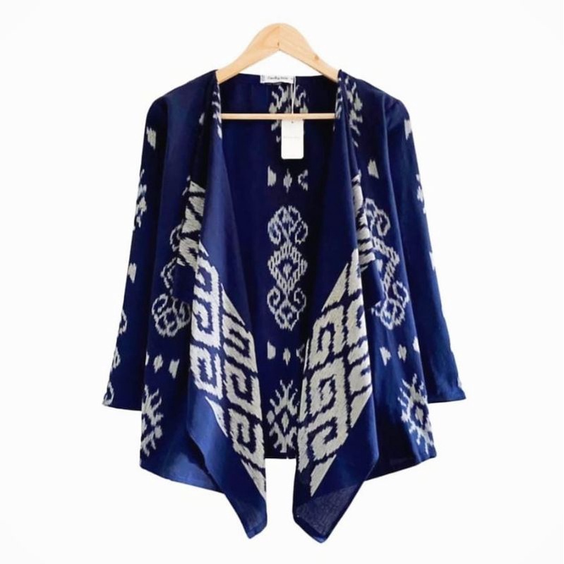 LEENA OUTER TENUN ETNIK ATBM / CARDIGAN TENUN / BAJU BATIK KERJA ATASAN WANITA/ BAJU ATASAN KERJA WA