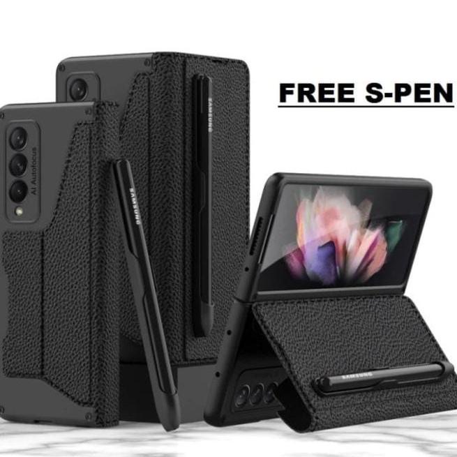 Casing Samsung Z fold 2 fold2 Carbon Leather ORIGINAL Canvas + S PEN