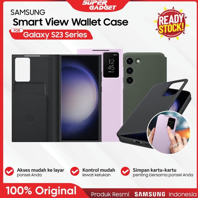 Original Smart View Case Samsung S23 Ultra S 23 Plus Flip Cover Wallet