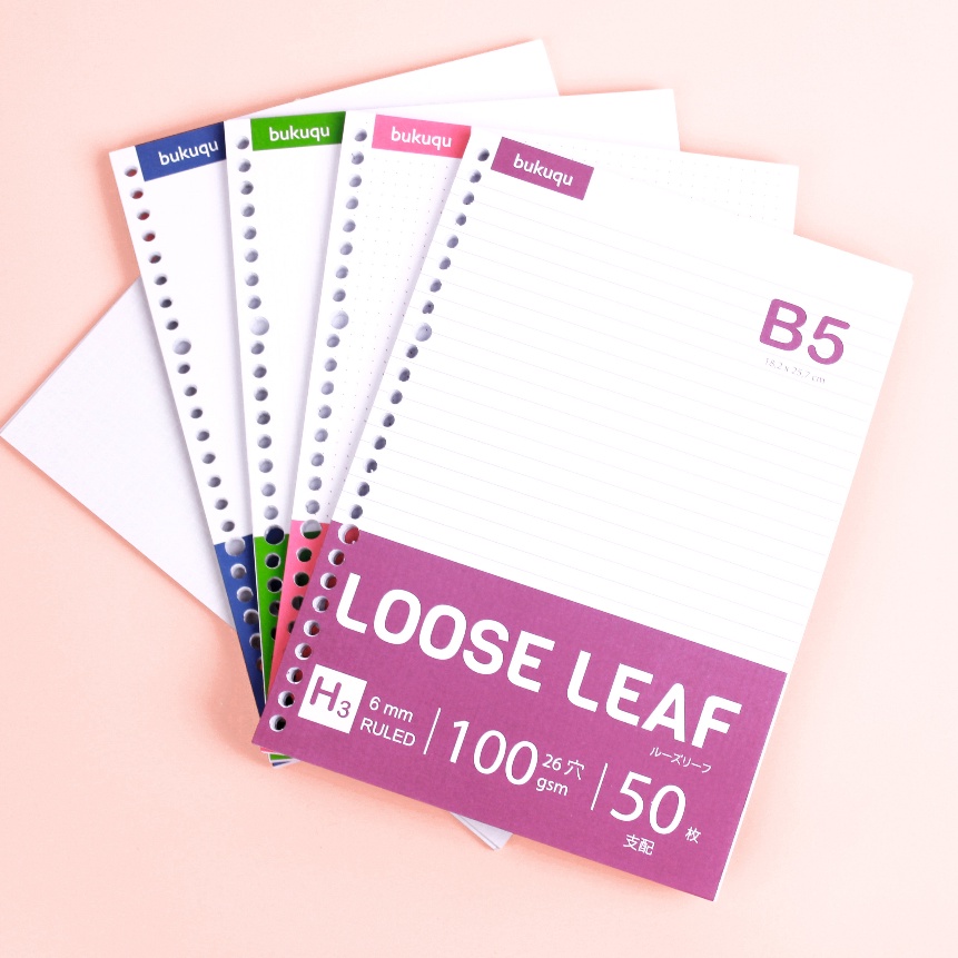 

(6✉X ➛Z] Loose Leaf B5 - HVS 100 gsm Kertas Binder/ berkuaalitas..!