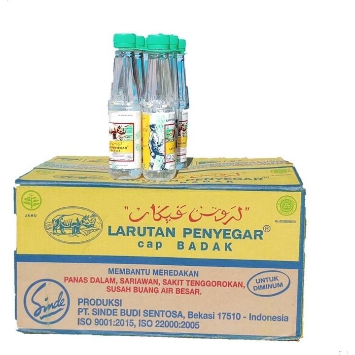 

Larutan Penyegar Cap Badak Botol Kecil 200ml Dus Karton Isi 48 Botol