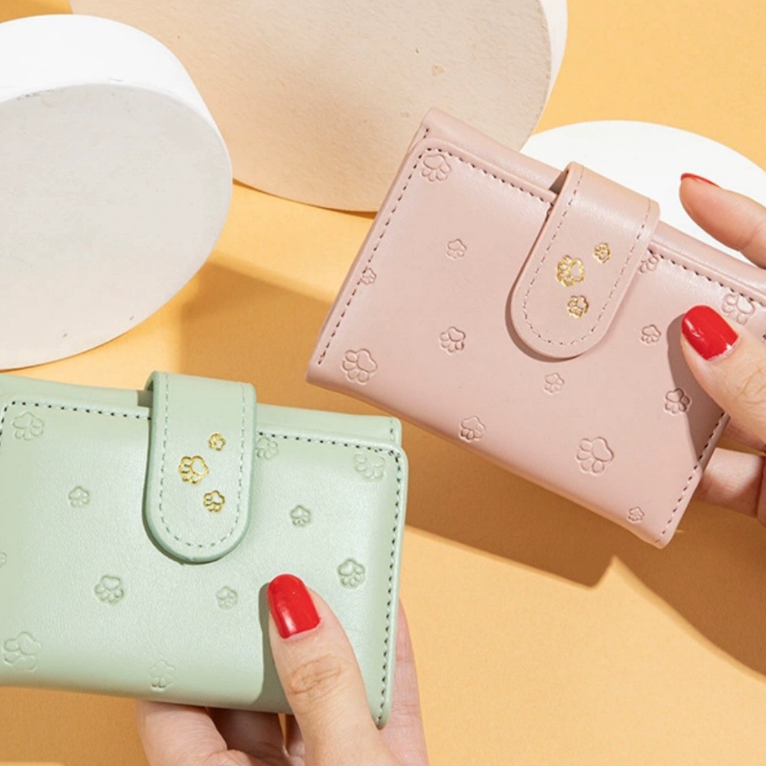 [D-P»✪9] TASBLUE COD Dompet Mini Wanita Fashion Korea Impor Dompet Wanita Lipat Mini D241 Bahan Kuli