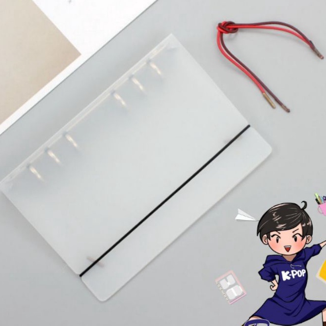 

[Y-R☎➤1) A5 A6 Binder 6 Ring Bahan PP Frost Mika Tebal- berkualiitas!