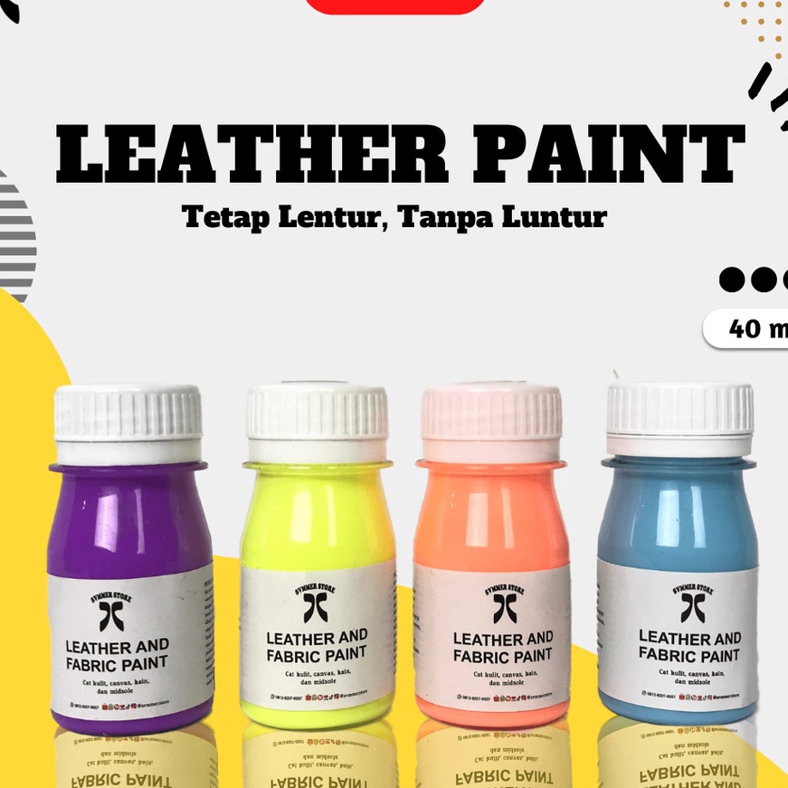 

[K-W☀♪4] Cat Sepatu, Cat Tas, Cat Canvas, Suede, Cat Kulit, Dompet Leather Paint Untuk Bahan Sintesis/ Syntetic - SUMMER BRAND- kekiniaan.